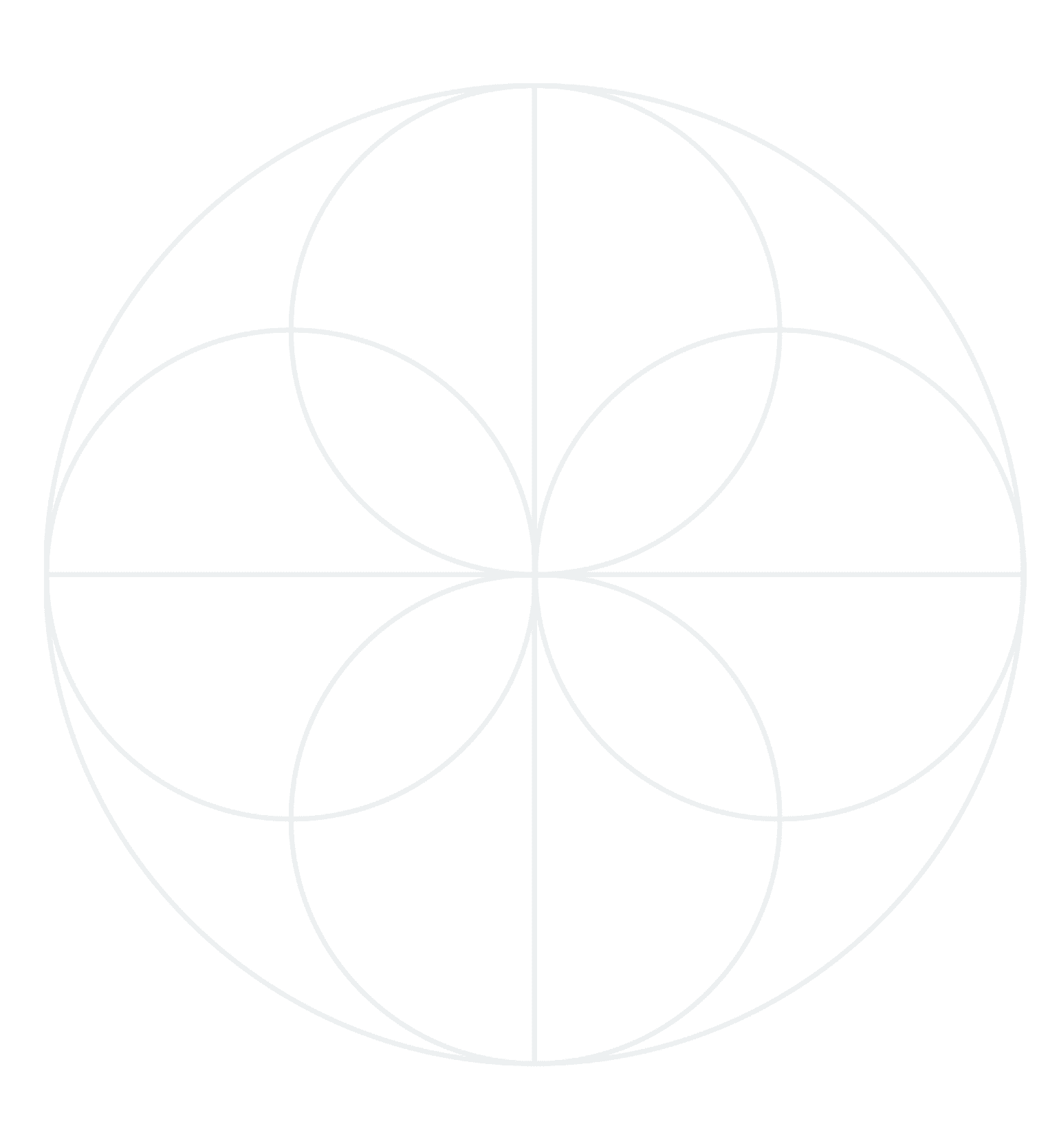 Decorative line-art rosette